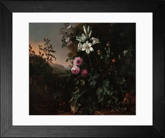 Framed Print : Still Life, about 1670. Creator: Matthias Withoos Framed Print : Still Life, about 1670. Creator: Matthias Withoos