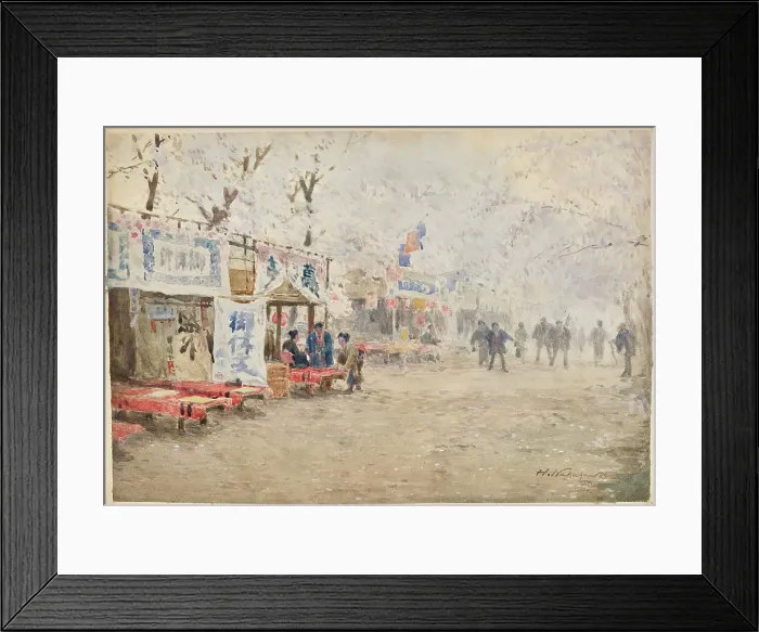Framed Print : Cherry Blossom Festival, about 1903. Creator: Nakagawa Hachiro