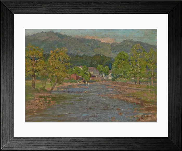 Framed Print : Landscape, 1899. Creator: Theodore Clement Steele Framed Print : Landscape, 1899. Creator: Theodore Clement Steele