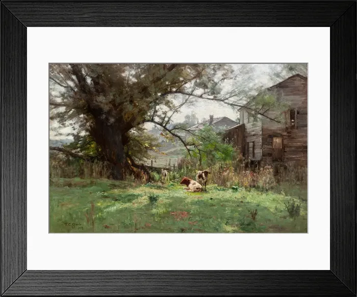 Framed Print : Morning--Old Schofield's Mill, 1889. Creator: Theodore Clement Steele Framed Print : Morning--Old Schofield's Mill, 1889. Creator: Theodore Clement Steele