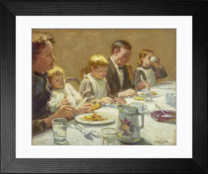 Framed Print : Mealtime, 1925. Creator: Otto Stark Framed Print : Mealtime, 1925. Creator: Otto Stark