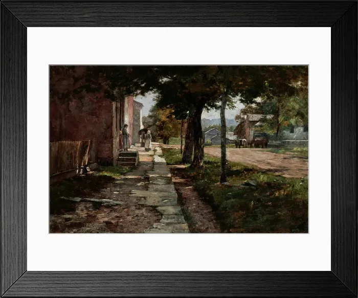 Framed Print : Street in Vernon, 1886. Creator: Theodore Clement Steele Framed Print : Street in Vernon, 1886. Creator: Theodore Clement Steele