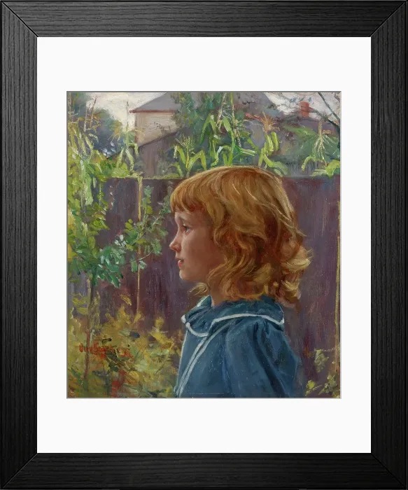 Framed Print : Portrait of a Young Girl, 1898. Creator: Otto Stark Framed Print : Portrait of a Young Girl, 1898. Creator: Otto Stark