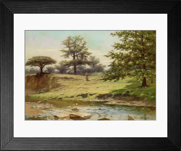 Framed Print : Untitled Landscape, 1893. Creator: Richard Gruelle Framed Print : Untitled Landscape, 1893. Creator: Richard Gruelle