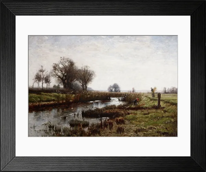 Framed Print : Late Afternoon, Dachau Moor, 1885. Creator: Theodore Clement Steele Framed Print : Late Afternoon, Dachau Moor, 1885. Creator: Theodore Clement Steele