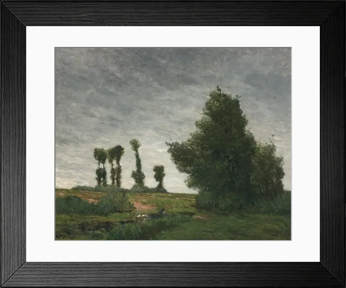 Framed Print : Landscape with Poplars, 1875. Creator: Paul Gauguin Framed Print : Landscape with Poplars, 1875. Creator: Paul Gauguin
