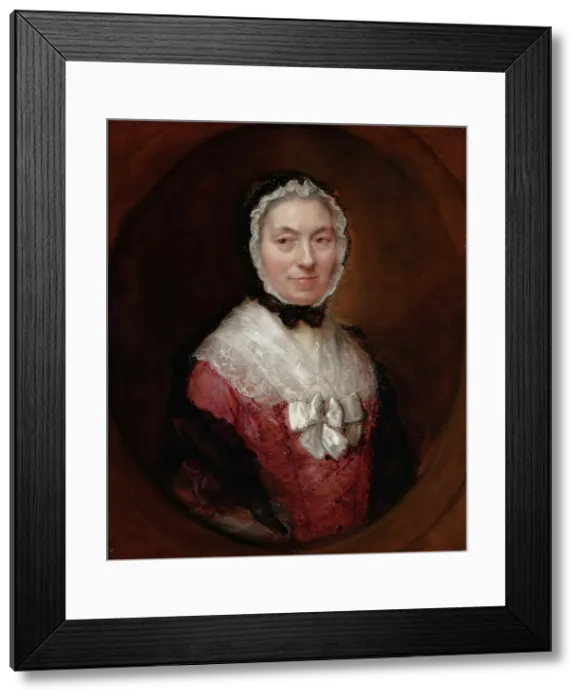 Framed Print : Lady in a Mob Cap, about 1763. Creator: Thomas Gainsborough Framed Print : Lady in a Mob Cap, about 1763. Creator: Thomas Gainsborough