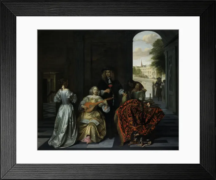 Framed Print : A Music Party, about 1675. Creator: Pieter de Hooch Framed Print : A Music Party, about 1675. Creator: Pieter de Hooch