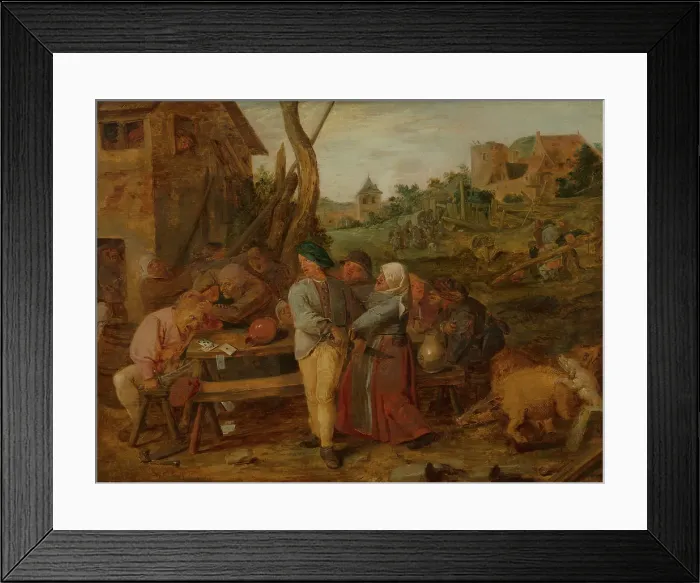 Framed Print : Fighting Peasants. Creator: Adriaen Brouwer Framed Print : Fighting Peasants. Creator: Adriaen Brouwer