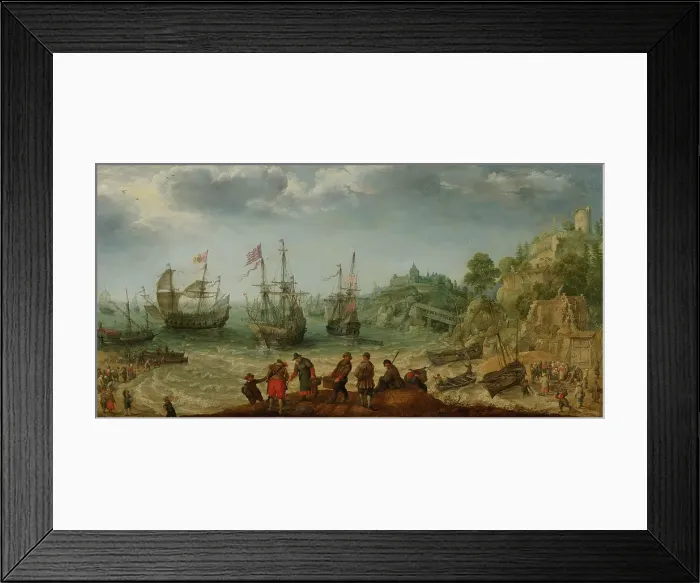 Framed Print : Ships off a Rocky Coast, 1621. Creator: Adam Willaerts Framed Print : Ships off a Rocky Coast, 1621. Creator: Adam Willaerts