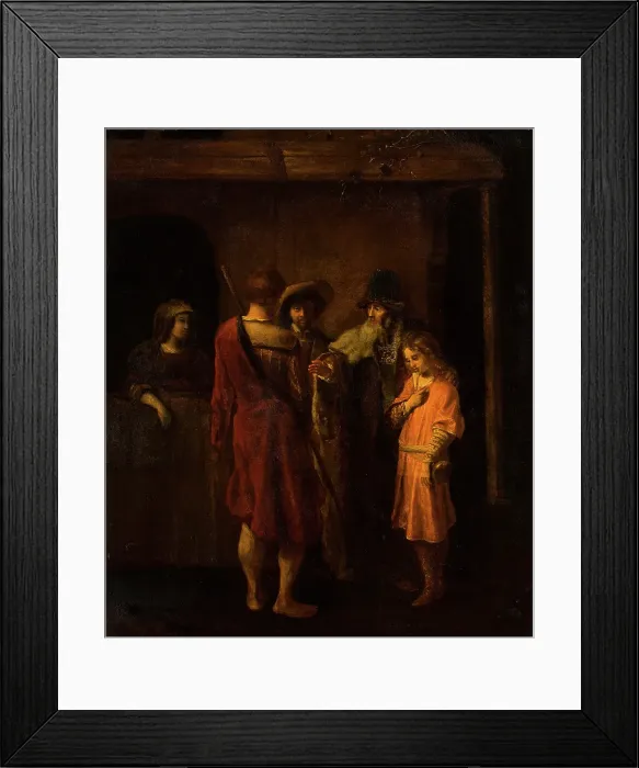 Framed Print : The Departure of Benjamin. Creator: Abraham Van Dyck Framed Print : The Departure of Benjamin. Creator: Abraham Van Dyck