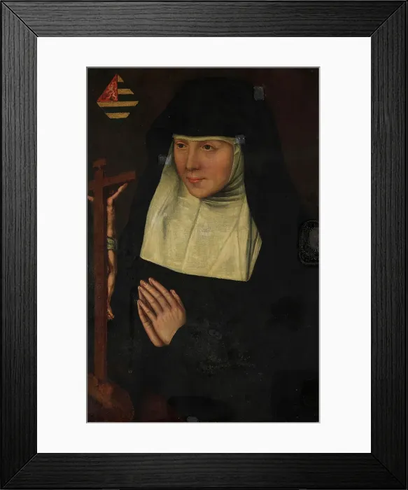 Framed Print : Abbess at Prayer, possibly late 1500s. Creator: Unknown Framed Print : Abbess at Prayer, possibly late 1500s. Creator: Unknown