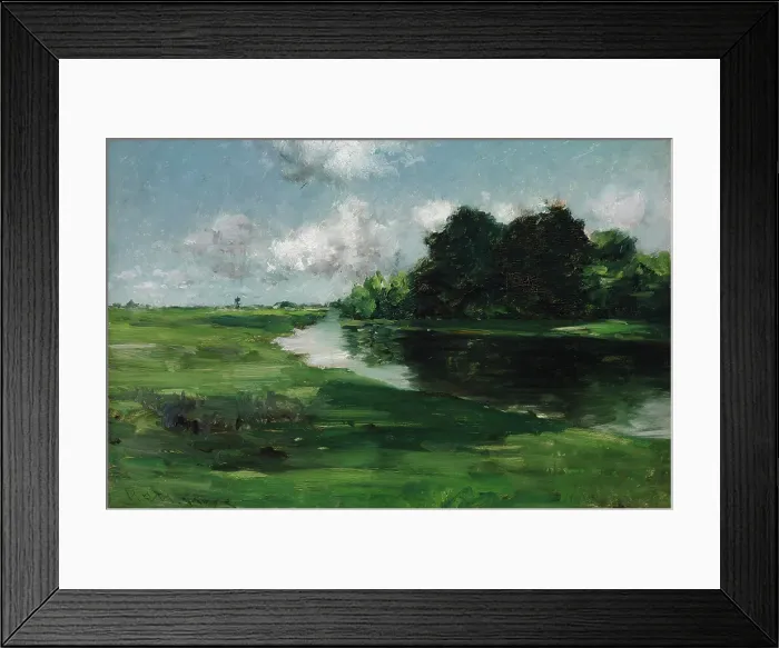 Framed Print : Long Island Landscape after a Shower of Rain (After the Shower), 1889. Creator: William Merritt Chase Framed Print : Long Island Landscape after a Shower of Rain (After the Shower), 1889. Creator: William Merritt Chase
