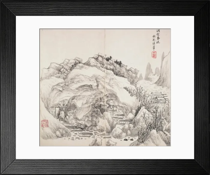 Framed Print : Album After Old Masters and Poems, 1650-1717. Creator: Wang Hui Framed Print : Album After Old Masters and Poems, 1650-1717. Creator: Wang Hui