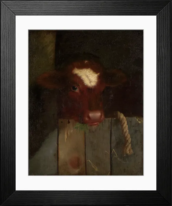 Framed Print : The Family Cow (Calf's Head), 1869. Creator: William Merritt Chase Framed Print : The Family Cow (Calf's Head), 1869. Creator: William Merritt Chase