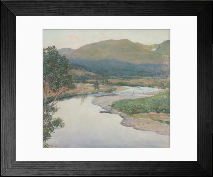 Framed Print : Landscape: The River, about 1924. Creator: Willard Leroy Metcalf Framed Print : Landscape: The River, about 1924. Creator: Willard Leroy Metcalf