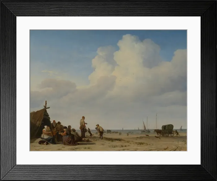 Framed Print : Beach View. Creator: Adriaen van de Velde Framed Print : Beach View. Creator: Adriaen van de Velde
