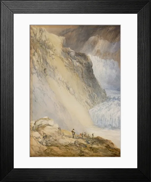 Framed Print : Glacier du Rhone and the Galenstock, from the Furka Pass Road, 1848. Creator: William Callow Framed Print : Glacier du Rhone and the Galenstock, from the Furka Pass Road, 1848. Creator: William Callow