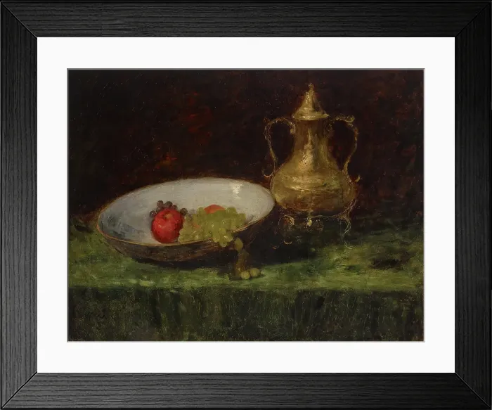 Framed Print : Still Life (Fruit and Copper Pot), date unknown, c1870-1900. Creator: William Merritt Chase Framed Print : Still Life (Fruit and Copper Pot), date unknown, c1870-1900. Creator: William Merritt Chase