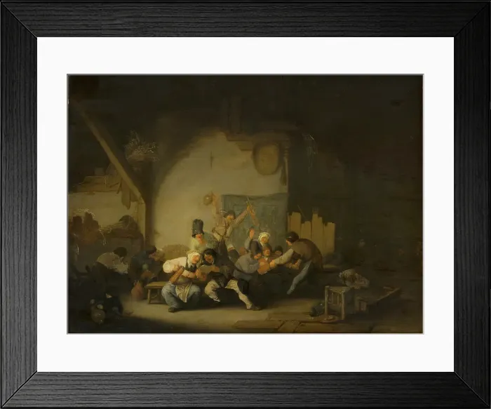 Framed Print : Peasants Making Merry. Creator: Adriaen van Ostade Framed Print : Peasants Making Merry. Creator: Adriaen van Ostade
