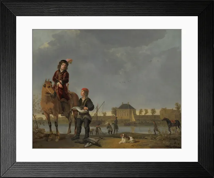 Framed Print : Equestrian Portrait of Pieter de Roovere (1602-1652). Creator: Aelbert Cuyp Framed Print : Equestrian Portrait of Pieter de Roovere (1602-1652). Creator: Aelbert Cuyp