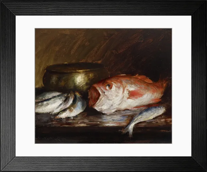 Framed Print : Red Snapper, date unknown, c1870-1900. Creator: William Merritt Chase