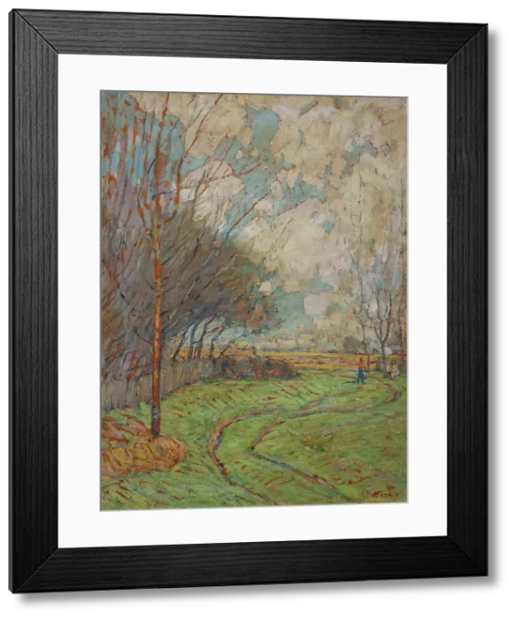Framed Print : Landscape: Path to the Fields, date unknown, c1875-1935. Creator: William Forsyth Framed Print : Landscape: Path to the Fields, date unknown, c1875-1935. Creator: William Forsyth
