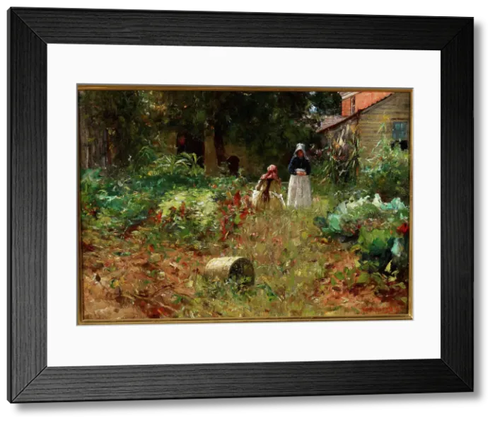 Framed Print : In the Garden, 1891. Creator: William Forsyth Framed Print : In the Garden, 1891. Creator: William Forsyth
