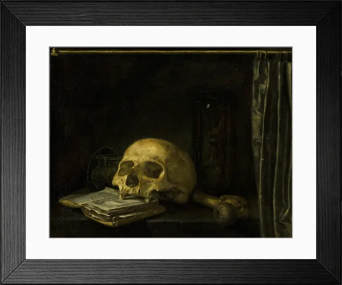 Framed Print : Vanitas Still Life, 1650. Creator: Anon Framed Print : Vanitas Still Life, 1650. Creator: Anon