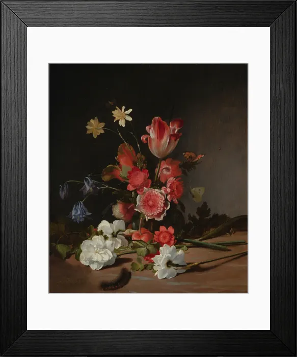 Framed Print : Still Life with a Bouquet in the Making, c1660-1690. Creator: Dirck de Bray Framed Print : Still Life with a Bouquet in the Making, c1660-1690. Creator: Dirck de Bray