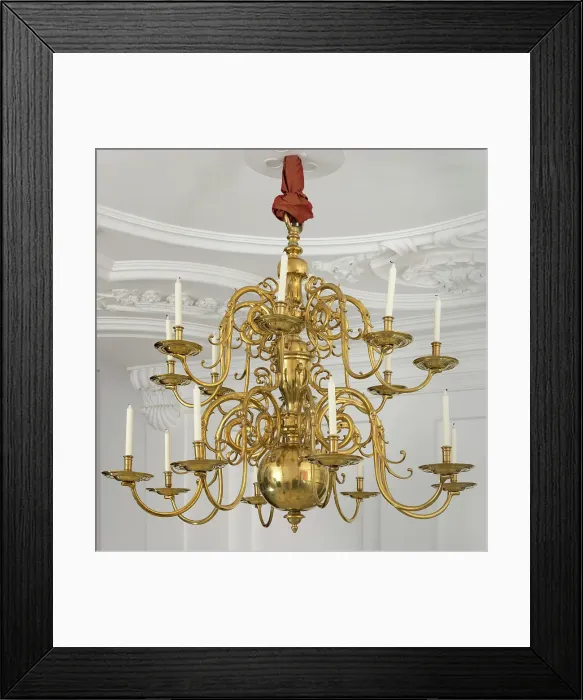 Framed Print : Sixteen-Arm Chandelier. Creator: Anon Framed Print : Sixteen-Arm Chandelier. Creator: Anon