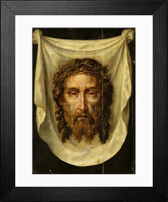 Framed Print : The Sudarium of St Veronica. Creator: Anon Framed Print : The Sudarium of St Veronica. Creator: Anon