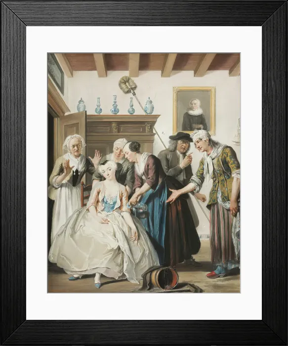 Framed Print : The Discovery of Jan Claasz, c1720-1750. Creator: Cornelis Troost Framed Print : The Discovery of Jan Claasz, c1720-1750. Creator: Cornelis Troost
