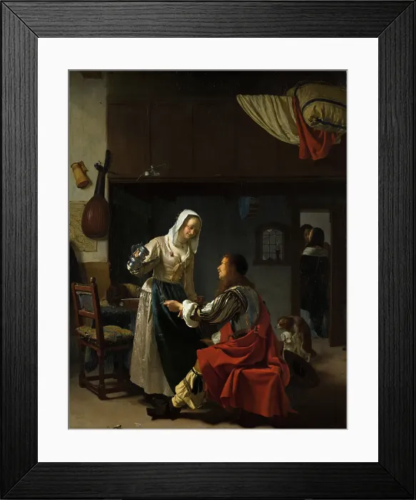 Framed Print : Brothel Scene. Creator: Frans van Mieris I Framed Print : Brothel Scene. Creator: Frans van Mieris I