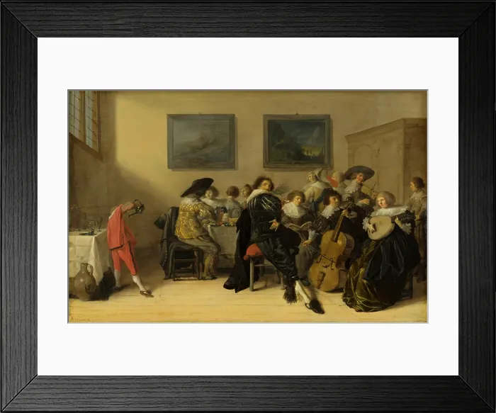 Framed Print : Merry Company Dining and Making Music, 1632. Creator: Anthonie Palamedesz Framed Print : Merry Company Dining and Making Music, 1632. Creator: Anthonie Palamedesz
