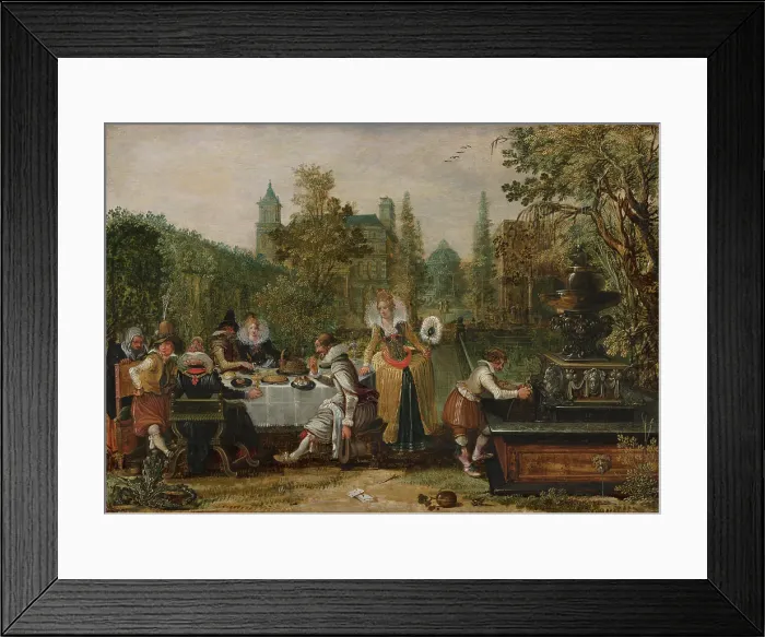Framed Print : Merry Company in a Park. Creator: Esaias van de Velde Framed Print : Merry Company in a Park. Creator: Esaias van de Velde