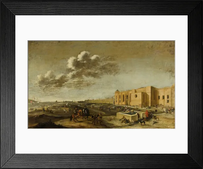 Framed Print : View of Belem Monastery near Lisbon. Creator: Dirck Stoop Framed Print : View of Belem Monastery near Lisbon. Creator: Dirck Stoop