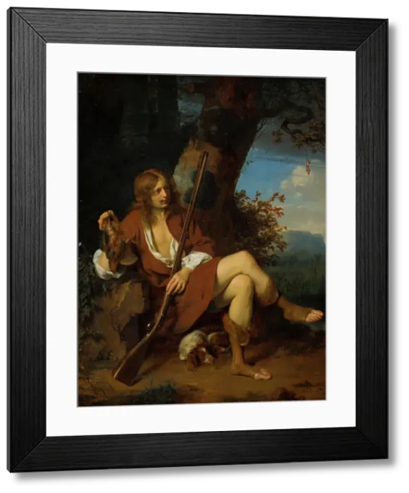 Framed Print : Self-Portrait as a Hunter. Creator: Ary de Vois Framed Print : Self-Portrait as a Hunter. Creator: Ary de Vois