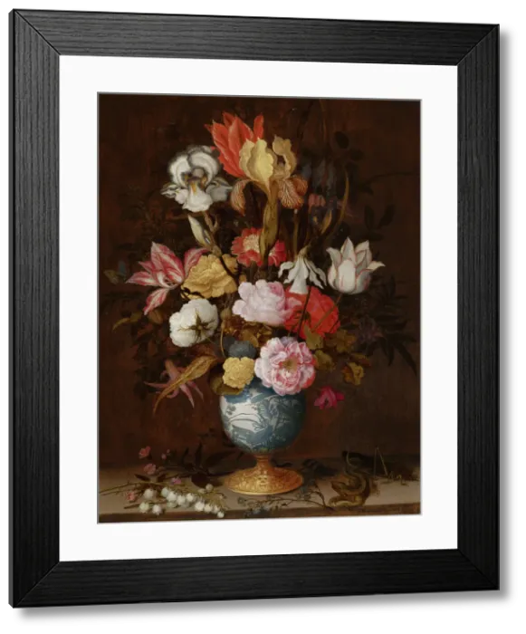 Framed Print : Flowers in a Wan-Li Vase, c1620-1650. Creator: Balthasar van der Ast Framed Print : Flowers in a Wan-Li Vase, c1620-1650. Creator: Balthasar van der Ast