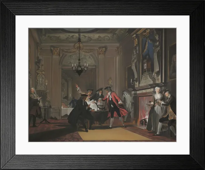 Framed Print : Loquebantur Omnes (Everyone was talking), c1720-1750. Creator: Cornelis Troost Framed Print : Loquebantur Omnes (Everyone was talking), c1720-1750. Creator: Cornelis Troost