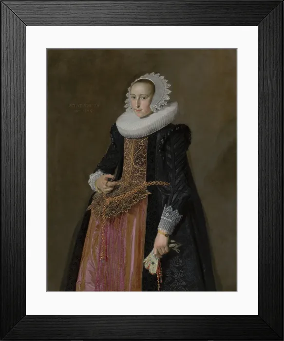 Framed Print : Portrait of Aletta Hanemans (1606-1653), 1625. Creator: Frans Hals Framed Print : Portrait of Aletta Hanemans (1606-1653), 1625. Creator: Frans Hals