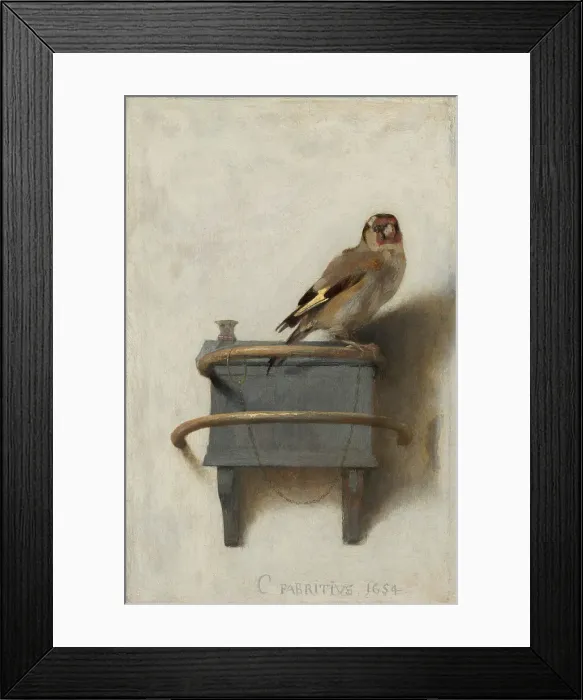 Framed Print : The Goldfinch. Creator: Carel Fabritius Framed Print : The Goldfinch. Creator: Carel Fabritius