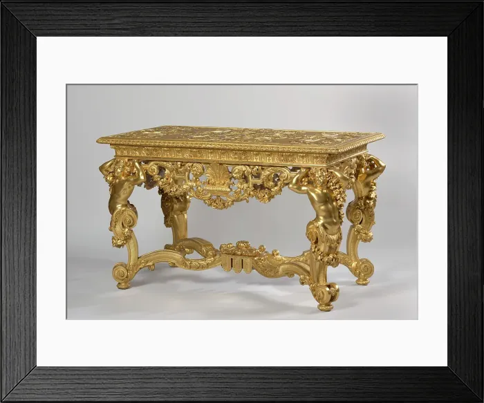 Framed Print : Gilded Table. Creator: After a design by Daniel Marot Framed Print : Gilded Table. Creator: After a design by Daniel Marot
