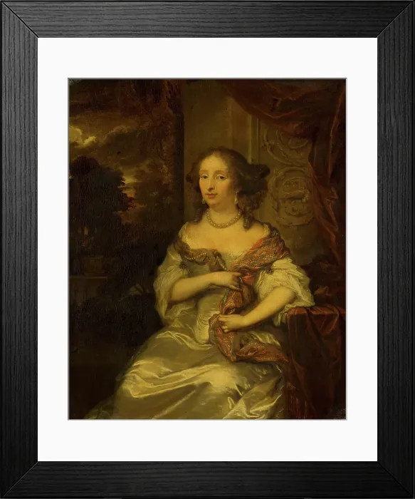Framed Print : Portrait of Elisabeth van Bebber (1643-1704). Creator: Gaspar Netscher Framed Print : Portrait of Elisabeth van Bebber (1643-1704). Creator: Gaspar Netscher