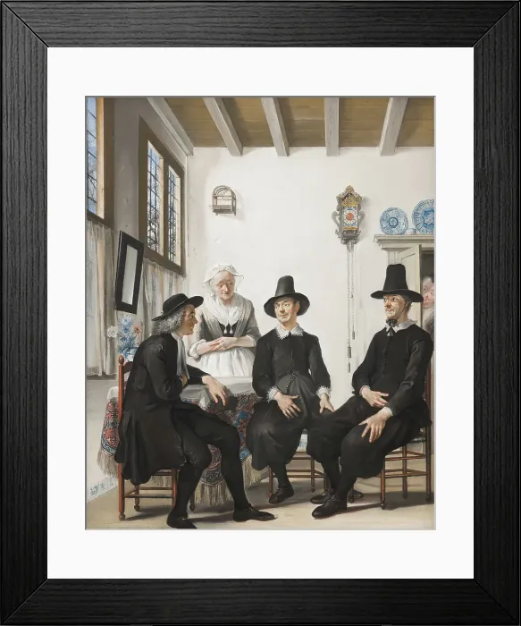 Framed Print : Saartje Jans is Asked for her Hand in Marriage, c1720-1750. Creator: Cornelis Troost Framed Print : Saartje Jans is Asked for her Hand in Marriage, c1720-1750. Creator: Cornelis Troost