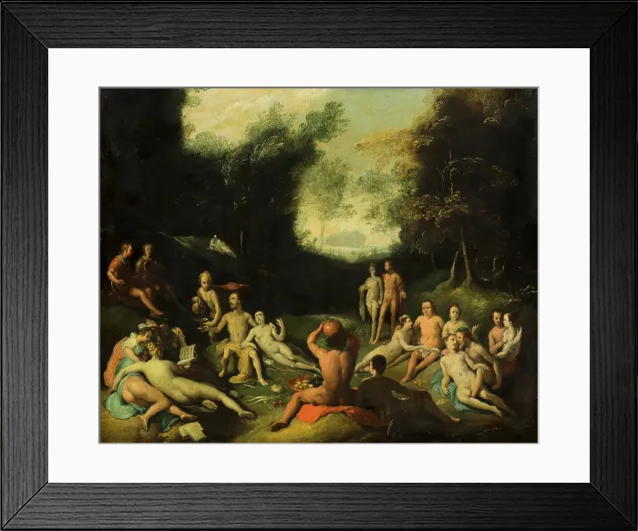 Framed Print : The Depravity of Mankind before the Flood. Creator: Cornelis Cornelisz van Haarlem (after) Framed Print : The Depravity of Mankind before the Flood. Creator: Cornelis Cornelisz van Haarlem (after)