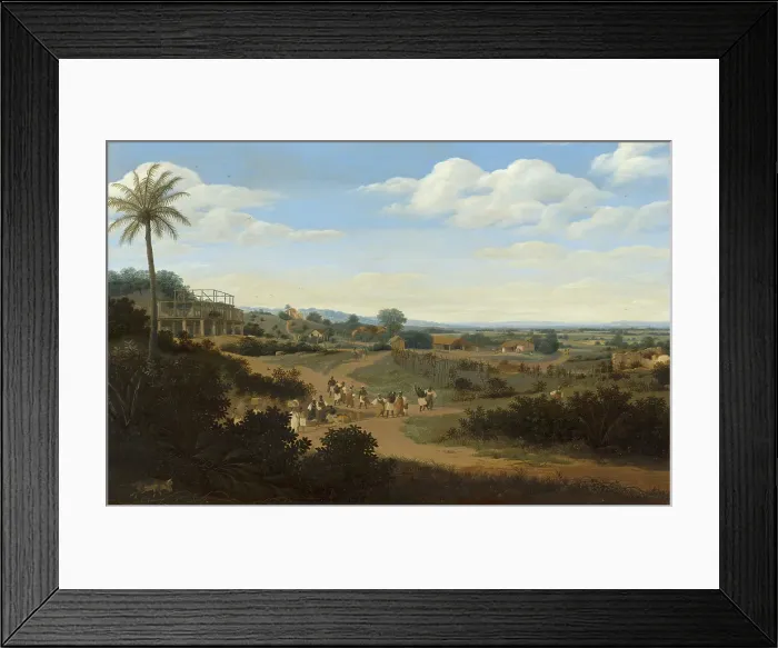 Framed Print : Brazilian Landscape with a House under Construction, c1632-1680. Creator: Frans Post Framed Print : Brazilian Landscape with a House under Construction, c1632-1680. Creator: Frans Post