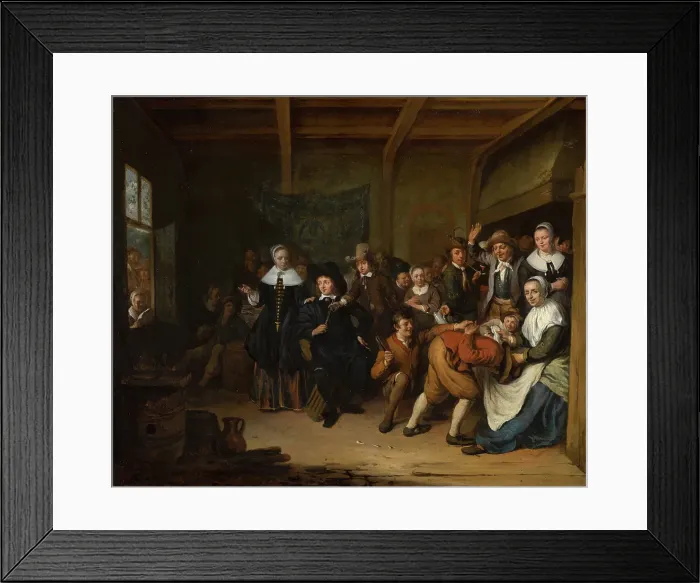 Framed Print : La Main Chaude ('Hot Cockles'). Creator: Cornelis de Man Framed Print : La Main Chaude ('Hot Cockles'). Creator: Cornelis de Man