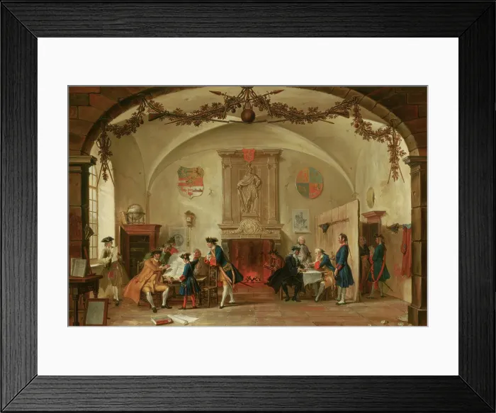 Framed Print : Guardroom Scene, c1730-1750. Creator: Cornelis Troost Framed Print : Guardroom Scene, c1730-1750. Creator: Cornelis Troost
