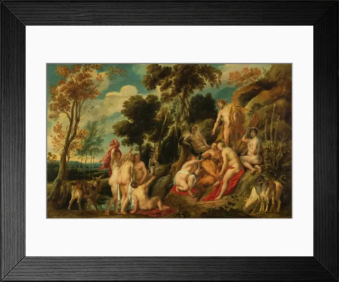 Framed Print : Nymphs Cutting Off Pan's Beard. Creator: Jacob Jordaens I Framed Print : Nymphs Cutting Off Pan's Beard. Creator: Jacob Jordaens I